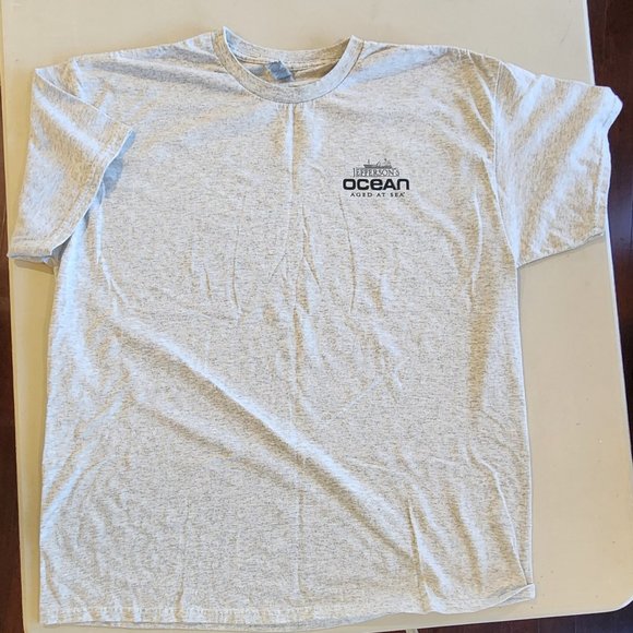 Jefferson's Ocean Aged at sea Gildan Dryblend XL grey tshirt - Picture 1 of 3